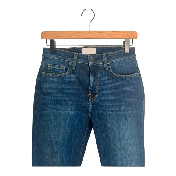 Jen7 by 7 For All Mankind Legging Ankle Jeans Sculpting Panel Size 4 Dark Wash - Picture 2 of 14